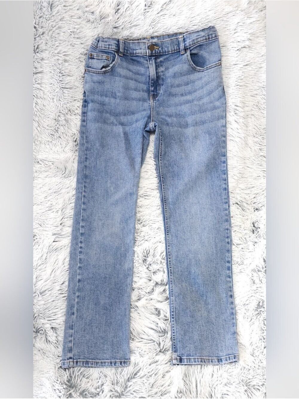 Wonder Nation Light Blue Straight-Leg Kids Jeans 16 HUSKY - Picture 2 of 4